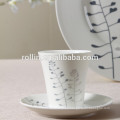 La placa de cena de cerámica blanca barata moderna exquisita de la nueva llegada fija